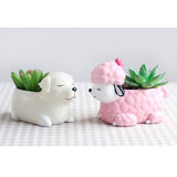 Maxbell Dog Shape Resin Succulent Pot Plant Box Fairy Garden Decoration DIY Poodle