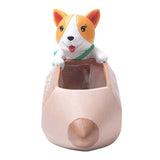 Maxbell Creative Resin Succulent Pot Garden Planter Corgi Figurine Home Decor Pencil