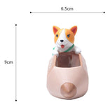 Maxbell Creative Resin Succulent Pot Garden Planter Corgi Figurine Home Decor Pencil