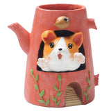 Maxbell Creative Resin Succulent Pot Garden Planter Corgi Figurine Home Decor Kettle