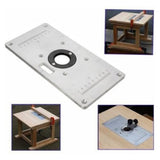Maxbell Aluminum Alloy Router Table Insert Plate for Woodworking Benches