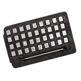 Maxbell 36pcs Leathercraft Metal Letter and Number Stamp Punch Set & Stamping Handle