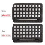 Maxbell 36pcs Leathercraft Metal Letter and Number Stamp Punch Set & Stamping Handle
