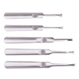 Maxbell 5Pcs/set U & V Shaped Stitching Groover Skiving Edge Leather Craft Tool Kit