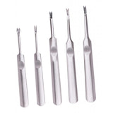 Maxbell 5Pcs/set U & V Shaped Stitching Groover Skiving Edge Leather Craft Tool Kit