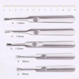 Maxbell 5Pcs/set U & V Shaped Stitching Groover Skiving Edge Leather Craft Tool Kit