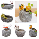 Maxbell Creative Flower Pot Resin Succulent Planter Mini Plant Pot Ornament 1