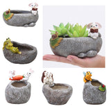 Maxbell Creative Flower Pot Resin Succulent Planter Mini Plant Pot Ornament 1
