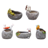 Maxbell Creative Flower Pot Resin Succulent Planter Mini Plant Pot Ornament 1