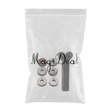 Maxbell 7pcs Steel Dual Wheel Knurling Tool Kit with 0.5mm 1mm 2mm Wheel Linear