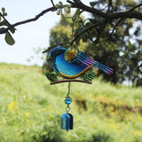 Maxbell Bird Shape Outdoor Wind Chimes Hanging Musical Wind Chime Blue Bell
