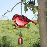 Maxbell Bird Shape Outdoor Wind Chimes Hanging Musical Wind Chime Red Bell