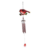 Maxbell Bird Shape Outdoor Wind Chimes Hanging Musical Wind Chime Red Tubes