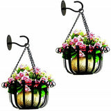 Maxbell 2pcs Wall Mount Ceiling Hooks Iron Wall Mount Lanterns Hanger for Planters