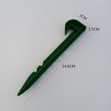 Maxbell 10Pcs/Set Plastic Garden Stakes Tent Pegs