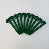 Maxbell 10Pcs/Set Plastic Garden Stakes Tent Pegs
