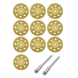 Maxbell 10Pcs Diamond Cutting Wheel with 2pc Mandrel (3mm) for Rotary Tools 30mm