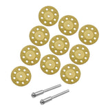 Maxbell 10Pcs Diamond Cutting Wheel with 2pc Mandrel (3mm) for Rotary Tools 30mm