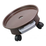 Maxbell Plant Caddy - Round Plant Trolley Saucer Tray with Caster  Dia 27cm