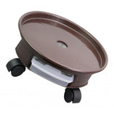 Maxbell Plant Caddy - Round Plant Trolley Saucer Tray with Caster  Dia 30cm