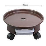 Maxbell Plant Caddy - Round Plant Trolley Saucer Tray with Caster  Dia 30cm