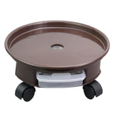 Maxbell Plant Caddy - Round Plant Trolley Saucer Tray with Caster  Dia 33cm