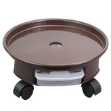 Maxbell Plant Caddy - Round Plant Trolley Saucer Tray with Caster  Dia 33cm