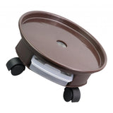 Maxbell Plant Caddy - Round Plant Trolley Saucer Tray with Caster  Dia 33cm