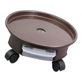 Maxbell Plant Caddy - Round Plant Trolley Saucer Tray with Caster  Dia 33cm