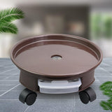 Maxbell Plant Caddy - Round Plant Trolley Saucer Tray with Caster  Dia 33cm