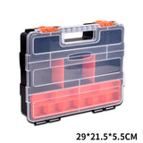 Maxbell Portable Plastic Tool Box Parts Box Storage Components Box 15.6x21.5x11.5cm