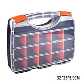 Maxbell Portable Plastic Tool Box Parts Box Storage Components Box 15.6x21.5x11.5cm