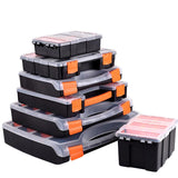 Maxbell Portable Plastic Tool Box Parts Box Storage Components Box 15.6x21.5x11.5cm