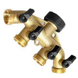 Maxbell 4 Way Garden Hose Splitter Heavy Duty Water Hose Adapter Europe Thread