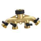 Maxbell 4 Way Garden Hose Splitter Heavy Duty Water Hose Adapter Europe Thread