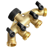 Maxbell 4 Way Garden Hose Splitter Heavy Duty Water Hose Adapter Europe Thread