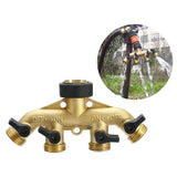 Maxbell 4 Way Garden Hose Splitter Heavy Duty Water Hose Adapter Europe Thread