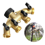 Maxbell 4 Way Garden Hose Splitter Heavy Duty Water Hose Adapter Europe Thread