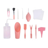 Maxbell 1 Set Succulent Tool Mini Garden Set Bonsai Plant Kits  Set of 12 Pink
