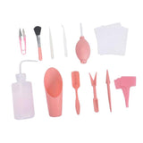 Maxbell 1 Set Succulent Tool Mini Garden Set Bonsai Plant Kits  Set of 12 Pink