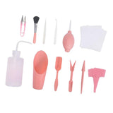 Maxbell 1 Set Succulent Tool Mini Garden Set Bonsai Plant Kits  Set of 12 Pink