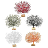 Plastic Coral Sculpture Table Top Ornament Decor Tabletop Figurine Red