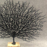 Plastic Coral Sculpture Table Top Ornament Decor Tabletop Figurine Black