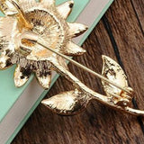 Maxbell Crystal Brooch Fancy Vintage Style Sunflower Brooch Pin for Women, Girls
