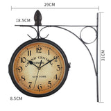 Maxbell Outdoor Garden Wall Clock Double Sided Cast Bracket Art Clock