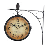 Maxbell Outdoor Garden Wall Clock Double Sided Cast Bracket Art Clock