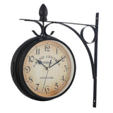 Maxbell Outdoor Garden Wall Clock Double Sided Cast Bracket Art Clock