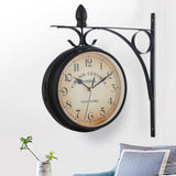 Maxbell Outdoor Garden Wall Clock Double Sided Cast Bracket Art Clock