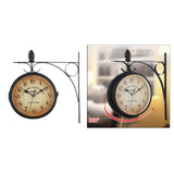 Maxbell Outdoor Garden Wall Clock Double Sided Cast Bracket Art Clock