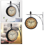 Maxbell Outdoor Garden Wall Clock Double Sided Cast Bracket Art Clock
